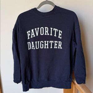 Favorite Daughter Classic Collegiate Style Crewneck Sweatshirt Oversized Small